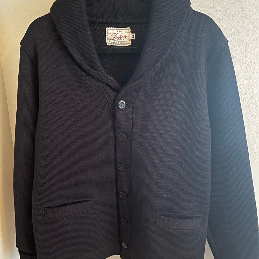 Dehen 1920 Black Men's Cardigan Sweater